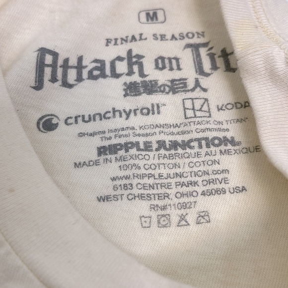 Attack on Titan Men’s Final Season Graphic Anime Short Sleeve Tee, Size Medium - Picture 5 of 7